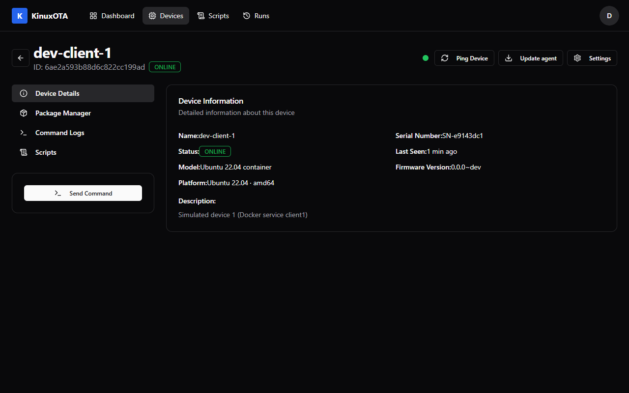 A device page
